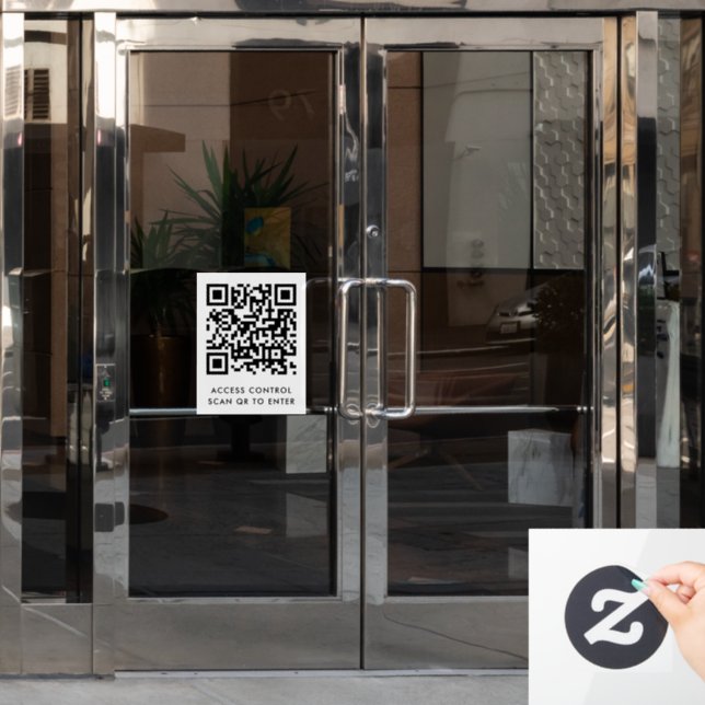 QR-Code-Prüfung mit benutzerdefinierten Marken, um Fensteraufkleber (Büro Tür)
