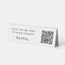 QR-Code-Prüfung zur Bezahlung des mobilen Checkout Tischaufsteller