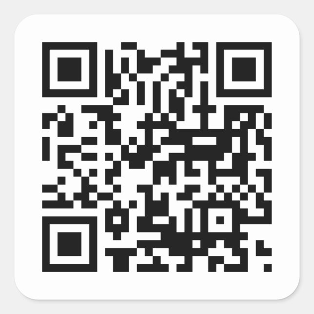 QR Code Quadratischer Aufkleber (Vorderseite)