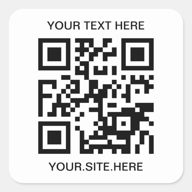 QR-Code Quadratischer Aufkleber (Vorderseite)