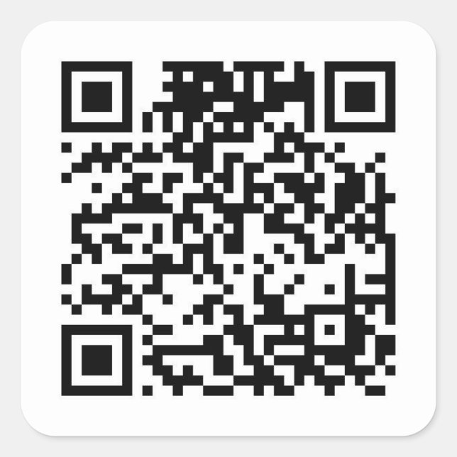 QR-Code Quadratischer Aufkleber (Vorderseite)