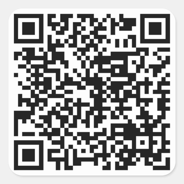 QR-Code Quadratischer Aufkleber (Vorderseite)