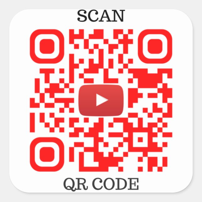QR-Code Quadratischer Aufkleber (Vorderseite)