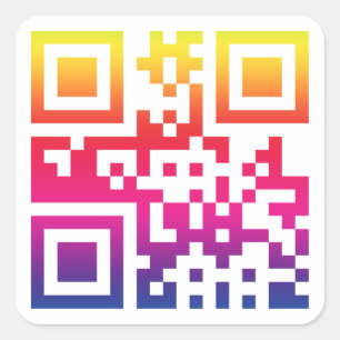 ☮ — QR-Code Quadratischer Aufkleber