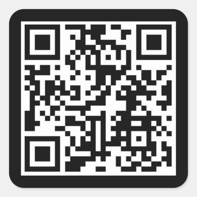 QR-Code Quadratischer Aufkleber (Vorderseite)
