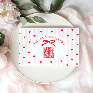 QR-Code-Registry Valentinstag-Herzen Begleitkarte