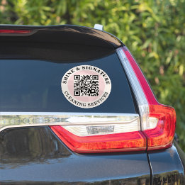 QR-Code-Reinigungsdienst-Geschäfts-Auto-Vinyl-Aufk Aufkleber