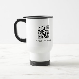 QR Code-Reise-Tasse mit Editable Text Reisebecher