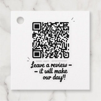 QR Code Review Geschenk Tag Geschenkanhänger