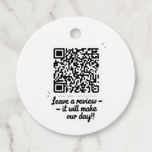 QR Code Review Geschenk Tag Geschenkanhänger
