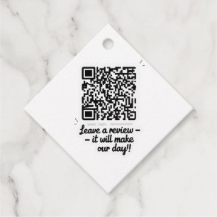 QR Code Review Geschenk Tag Geschenkanhänger