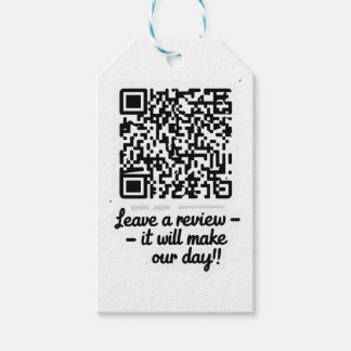 QR Code Review Geschenk Tag Geschenkanhänger
