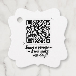 QR Code Review Geschenk Tag Geschenkanhänger