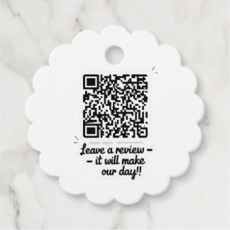 QR Code Review Geschenk Tag Geschenkanhänger