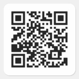 Qr Code RickRoll Gif Quadratischer Aufkleber