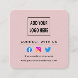 QR-Code Rosa folgen der Prüfung, um mit uns zu ver Quadratische Visitenkarte
