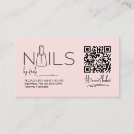 QR-Code Rosa Nagelsalon Maniküre Terminkarte
