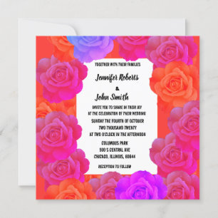 QR-Code Rosa Orange Lila Blumenzwiebeln Hochzeiten