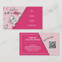 QR-Code Rosa Weiblicher Salon im Stil der Mitte de