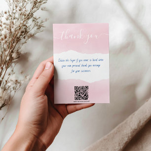 QR code rose aquarelle merci insérer carte