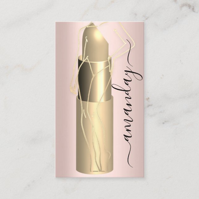 QR-Code-Rose für berufliches Makeup-Body-Lipstick Visitenkarte (Vorderseite)