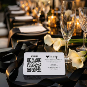 QR-Code RSVP Hochzeitswebsite Einfache Fotoantwort Begleitkarte