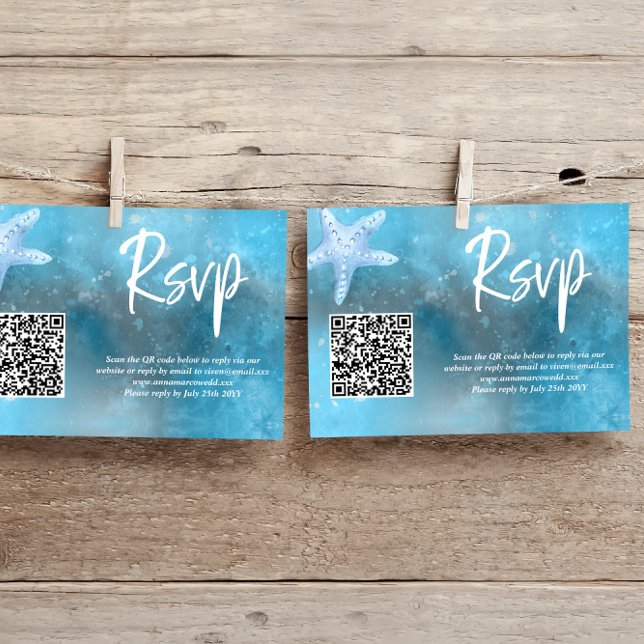 QR-Code RSVP-Karte für Hochzeitssommer RSVP Karte (Von Creator hochgeladen)