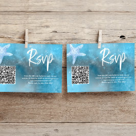 QR-Code RSVP-Karte für Hochzeitssommer RSVP Karte