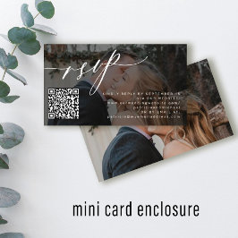 QR code RSVP simple photo wedding website Begleitkarte