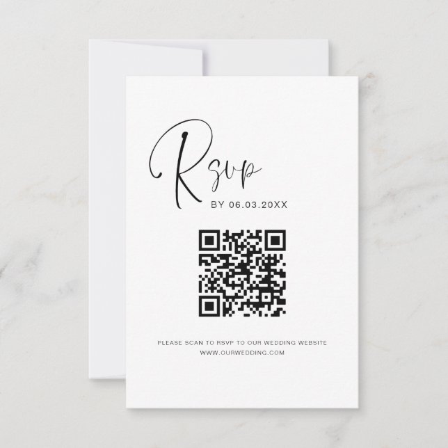 QR Code RSVP Site Mariage Élégant (Devant)
