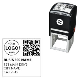 QR-Code-Rücksendeadresse Berufliches Logo Permastempel