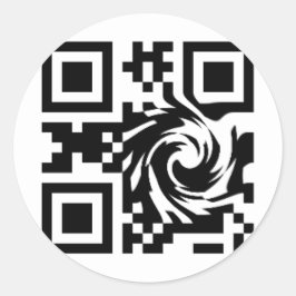 QR-Code Runder Aufkleber
