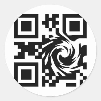 QR-Code Runder Aufkleber