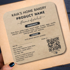 QR-Code Rustikale Hütte Quadratischer Aufkleber