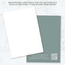 QR Code Sage Green Background for Vellum Overlay