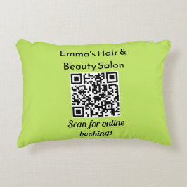 QR Code Salon Business Promotion Custom Dekokissen