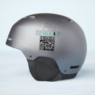 QR-Code Salon Firmenname Fahrradhelm Aufkleber