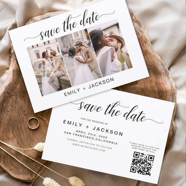 QR-Code - Save the Date 3 Foto Elegant Moderne (Von Creator hochgeladen)