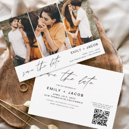 QR Code Save the Date 3 Foto Elegant Moderne