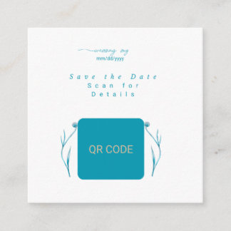 QR Code Save the Date Card Minimalist Wedding Card Begleitkarte