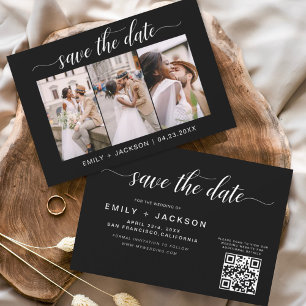 QR-Code - Save the Date Schwarzes 3 Foto