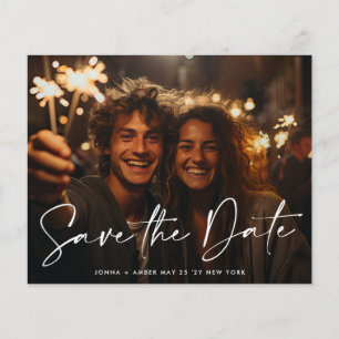 QR-Code Save the Date - Side Ways Budget Modern Flyer