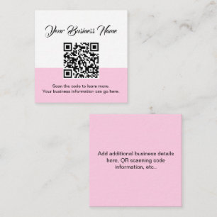 QR Code Scan Business Card Quadratische Visitenkarte