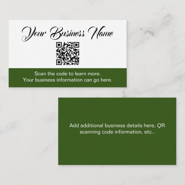 QR Code Scan Business Card Visitenkarte (Vorne/Hinten)