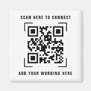 QR-Code-Scan   Geschäftslogo Werbemagnet Magnet