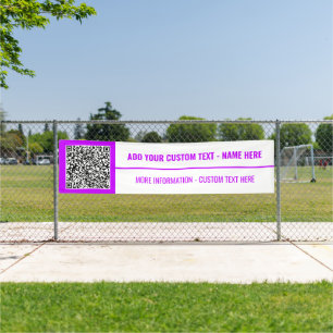 QR Code Scan Info Banner Benutzerdefinierter Text