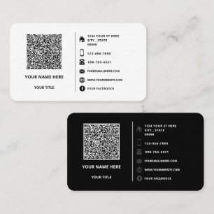 QR Code Scan Info Benutzerdefinierte Text-Business Visitenkarte
