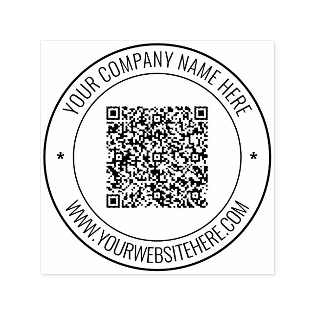 QR-Code-Scan-Info Benutzerdefinierte Text-Personal Permastempel (Design)
