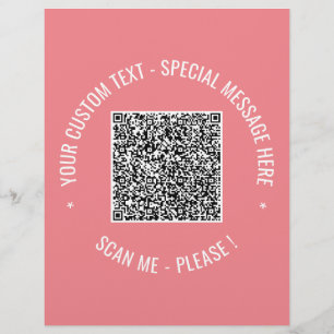 QR-Code-Scan-Info Benutzerdefinierte Textfarben Ih Flyer