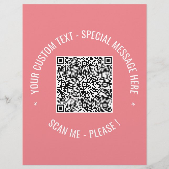 QR-Code-Scan-Info Benutzerdefinierte Textfarben Ih Flyer (Vorne)